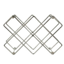 Countertop 10 Bottle Chrome Metal Wine Rack